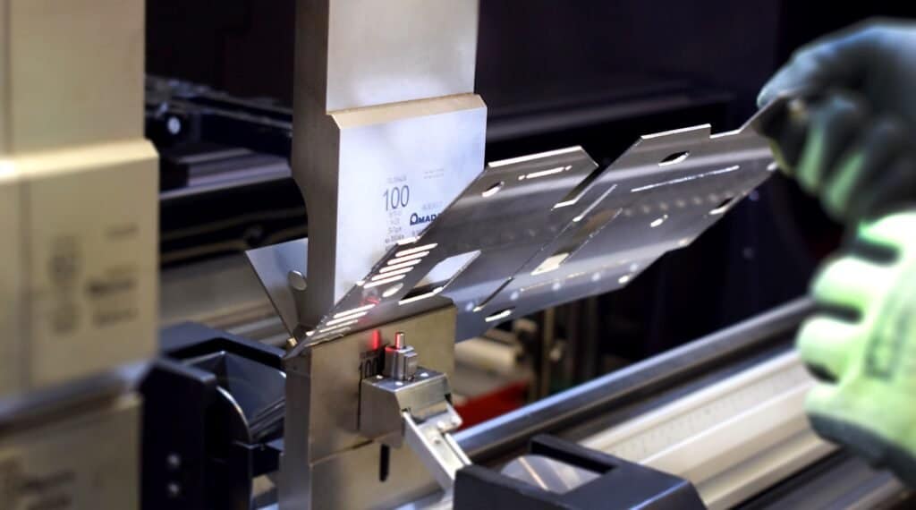 CNC press brake folding sheet metal at LGM Engineering