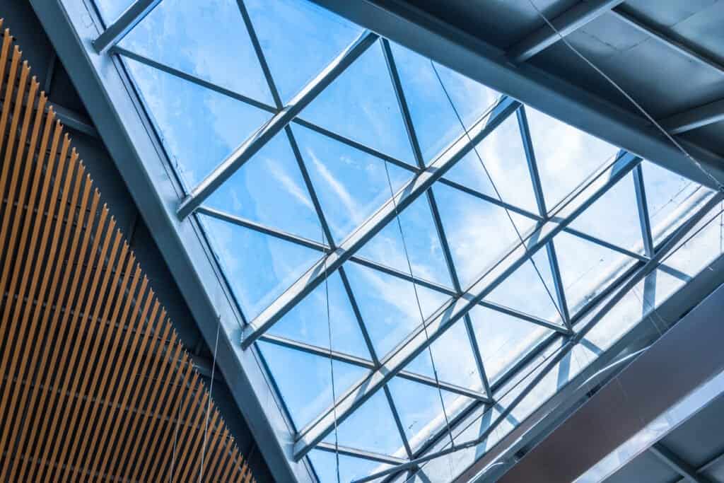 Architectural metal fabrication for glass roof structures