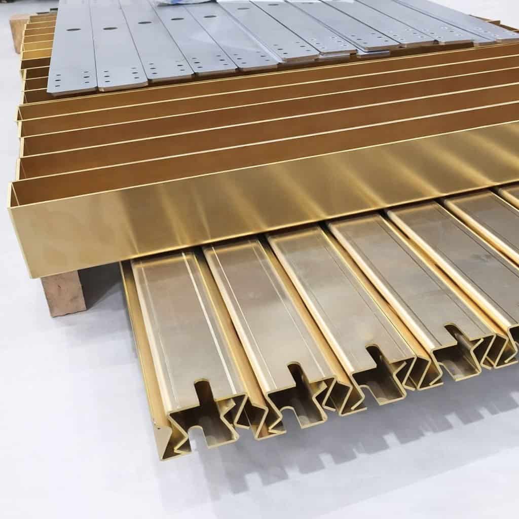 Laser cut and folded brass components manufactured by LGM Engineering