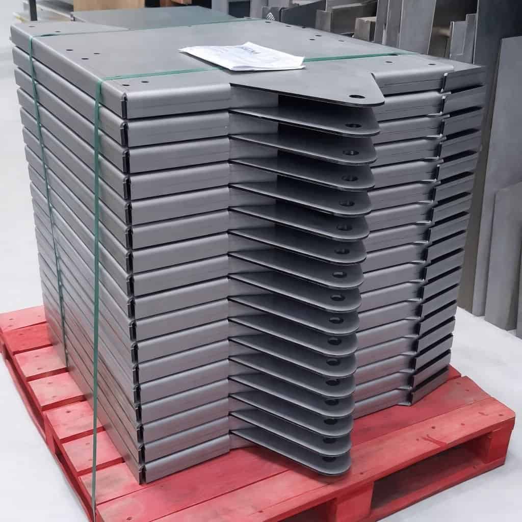 Laser cut and folded mild steel components manufactured by LGM Engineering